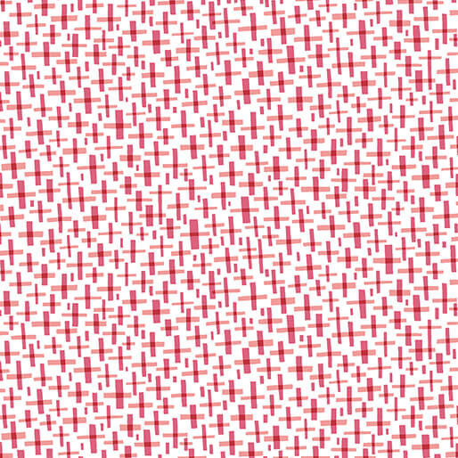 Blooming Color Isla Cross Allover Medium Pink Wolff Paper Benartex Cotton Fabric