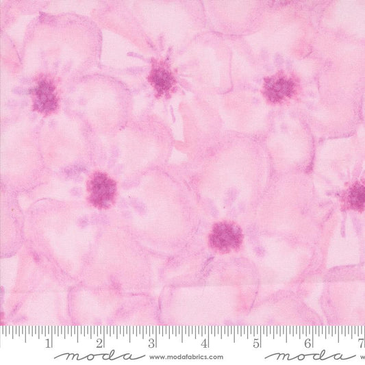 Blooming Lovely Anemones Blenders Floral Watercolor Lilac Purple Janet Clare Moda Fabrics Cotton Fabric