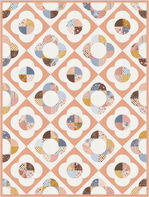Blossoms and Blooms Quilt Kit Flower Child 63"x 84" Elena Amo Moda Fabrics Cotton Fabric MD-KIT39050