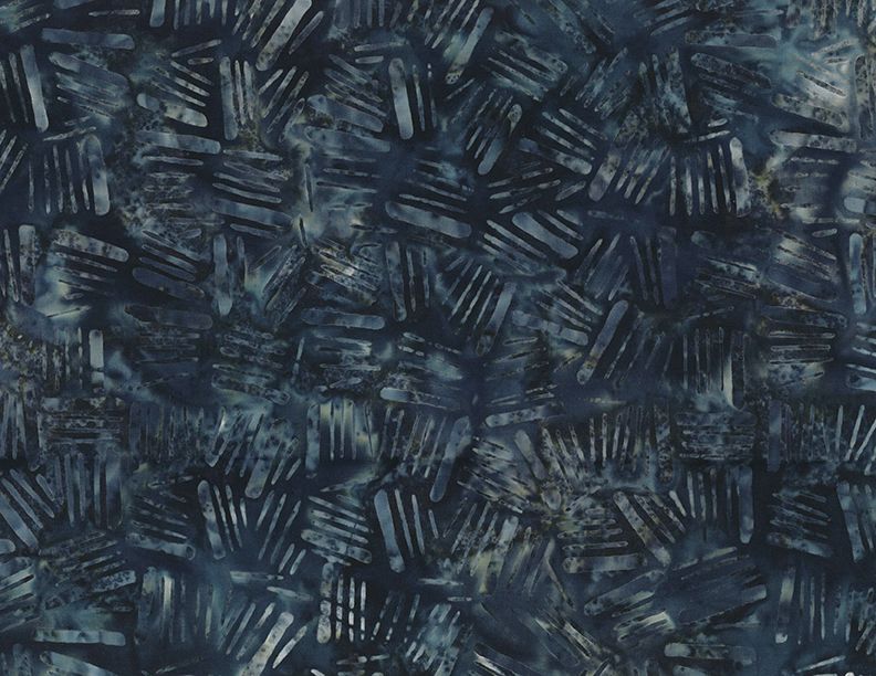 Blue Smoke Batiks Sticks Navy Blue Wilmington Prints Cotton Fabric