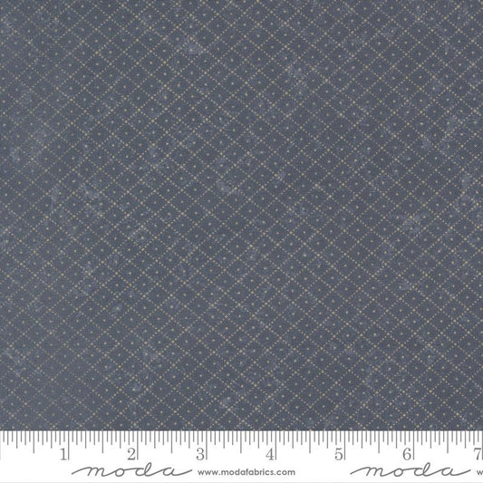 Bluebirds Nest Check It Checks and Plaids Dots Mid Blue Kansas Troubles Quilters Moda Cotton Fabric MD-9808-34