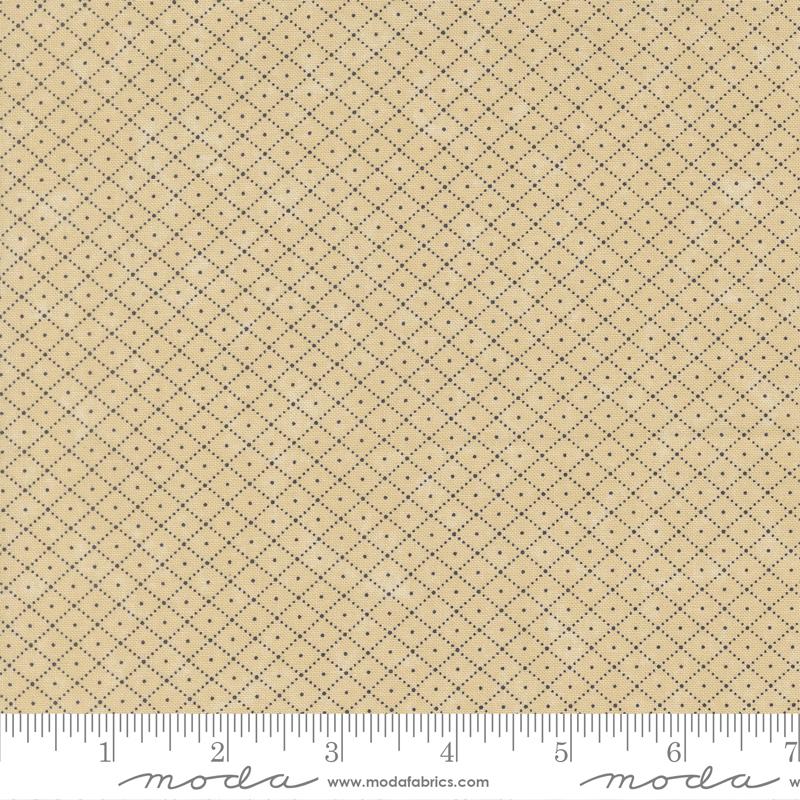 Bluebirds Nest Check It Checks and Plaids Dots Tan Kansas Troubles Quilters Moda Cotton Fabric MD-9808-11