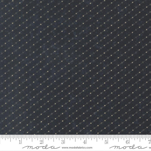 Bluebirds Nest Dot Dash Dots & Stripes Blue Kansas Troubles Quilters Moda Cotton Fabric MD-9807-14