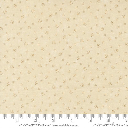 Bluebirds Nest Square Up Blenders Cream Kansas Troubles Quilters Moda Cotton Fabric MD-9804-21