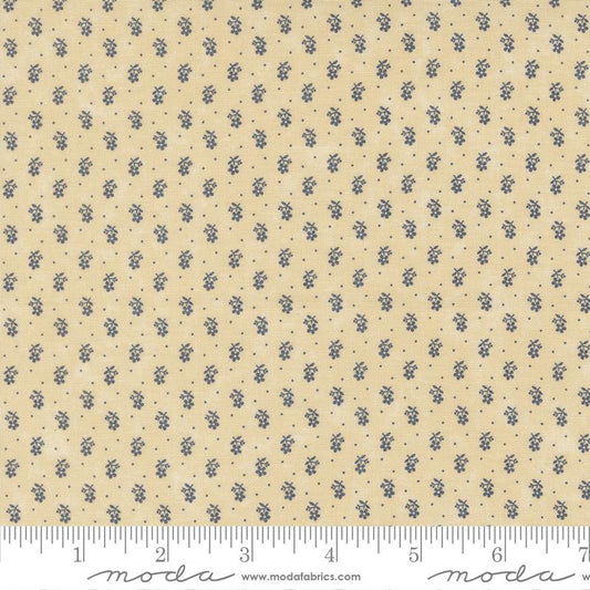Bluebirds Nest Tiny Buds Small Floral Tan Kansas Troubles Quilters Moda Cotton Fabric MD-9805-21