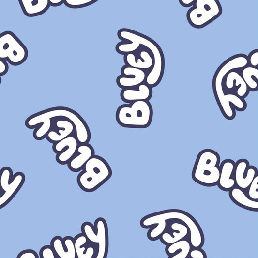 Bluey Name Blue Springs Creative Polyester Fleece Fabric SC-81787-A62078