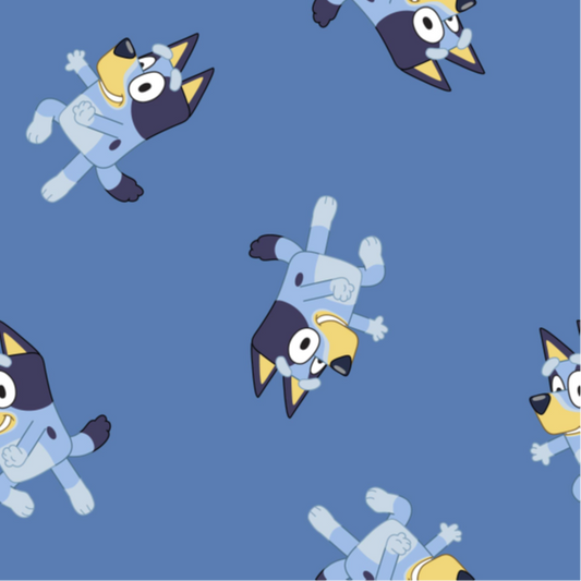 Bluey Toss Blue FLEECE BBC Licensed Character Springs Creative Polyester Fabric SC-79886