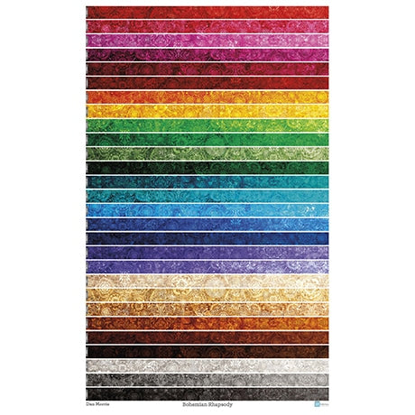 Bohemian Rhapsody Stripe Multi Ombre Dan Morris Quilting Treasures Cotton Fabric