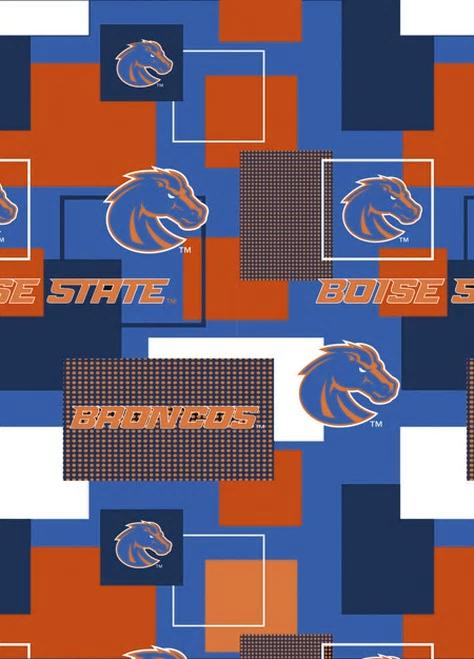 Boise State Broncos NCAA New Block Sykel Cotton Fabric