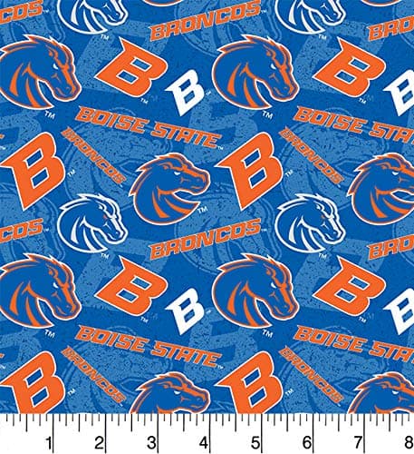 Boise State Broncos NCAA College Tone on Tone Sykel Cotton Fabric