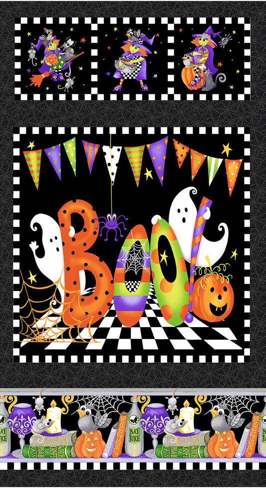 Boo! Glow Panel 24" Delphine Cubbitt Henry Glass Cotton Fabric