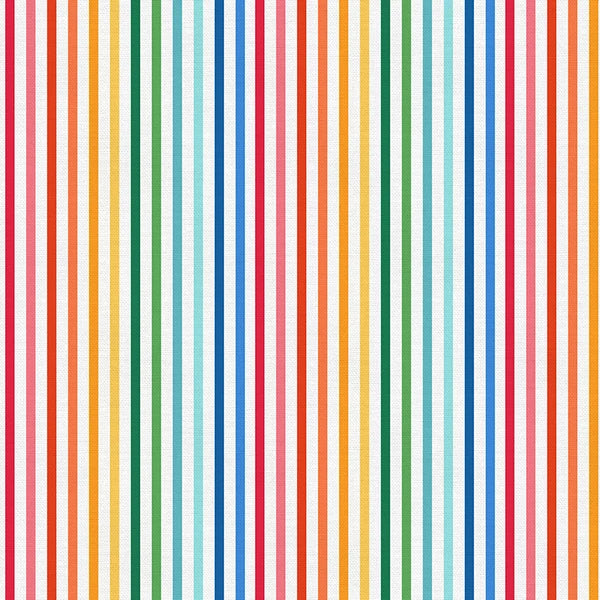 Book Worm Rainbow Stripes White Paintbrush Studios Cotton Fabric PBS-120-26524