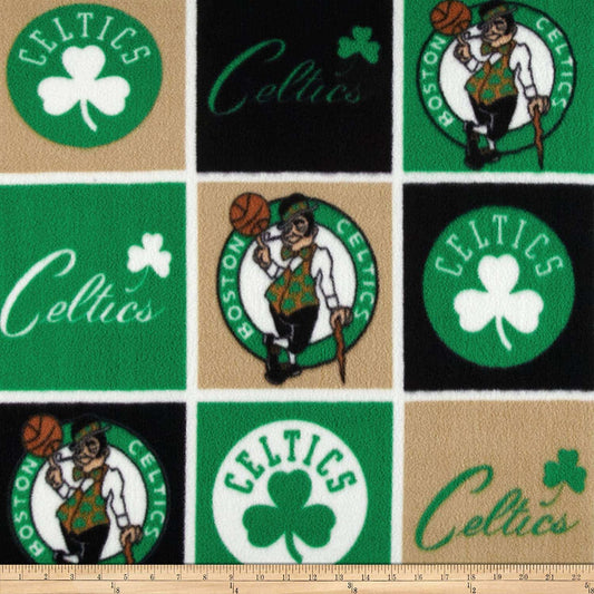 Boston Celtics NBA Basketball Patch Camelot FLEECE Fabric