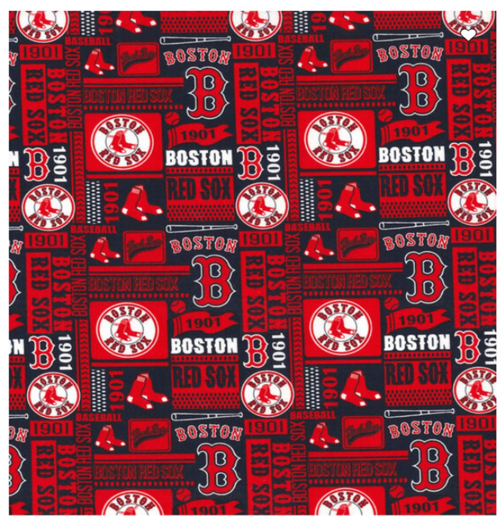 Boston Red Fabric Traditions Sox MLB Baseball Block Fabric Traditions Cotton Fabric