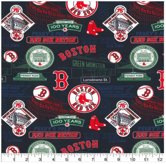 Boston Red Fabric Traditions Sox MLB Baseball Stadium Fabric Traditions Cotton Fabric