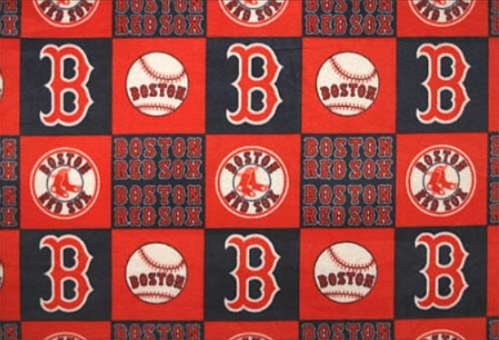 Boston Red Sox MLB Baseball Geometric Fabric Traditions 58-60 inches wide Polyester FLEECE Fabric MLB-6565-B