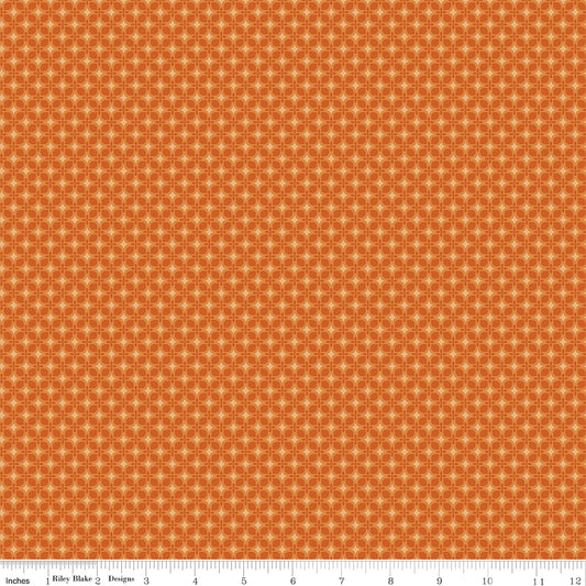 Bountiful Geometric Autumn Orange Sandy Gervais Riley Blake Designs Cotton Fabric RB-C17867-AUTUMN
