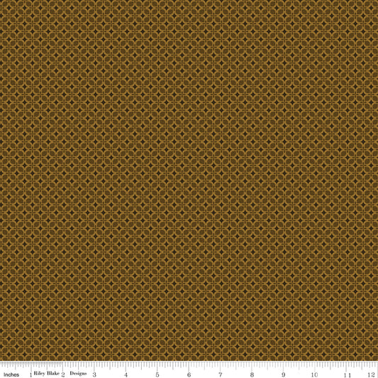 Bountiful Geometric Suede Brown Sandy Gervais Riley Blake Designs Cotton Fabric RB-C17867-SUEDE