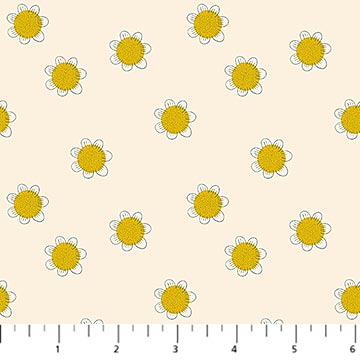 Bramble and Bloom Floral Dots Cream Katie O'Shea FIGO Northcott Cotton Fabric NC-FIGO-91362-12