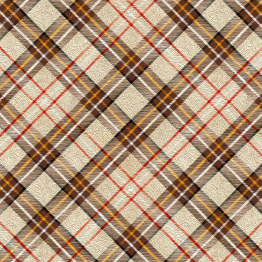 Break of Dawn Plaid Tan Sinead Jones Blank Quilting Cotton Fabric