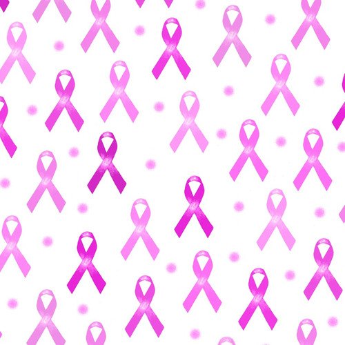 Breast Cancer Awareness Ribbons Pink AE Nathan Cotton FLANNEL Fabric AEN-1060-2