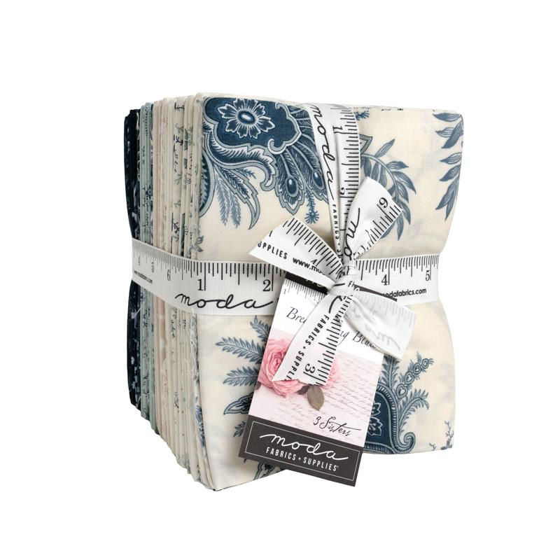 Breathtaking Blues Fat Quarter Bundle 18"x21" 30 pcs 3 Sisters Moda Cotton Fabric MD-44400AB