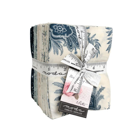 Breathtaking Blues Fat Quarter Bundle 18"x21" 30 pcs 3 Sisters Moda Cotton Fabric MD-44400AB