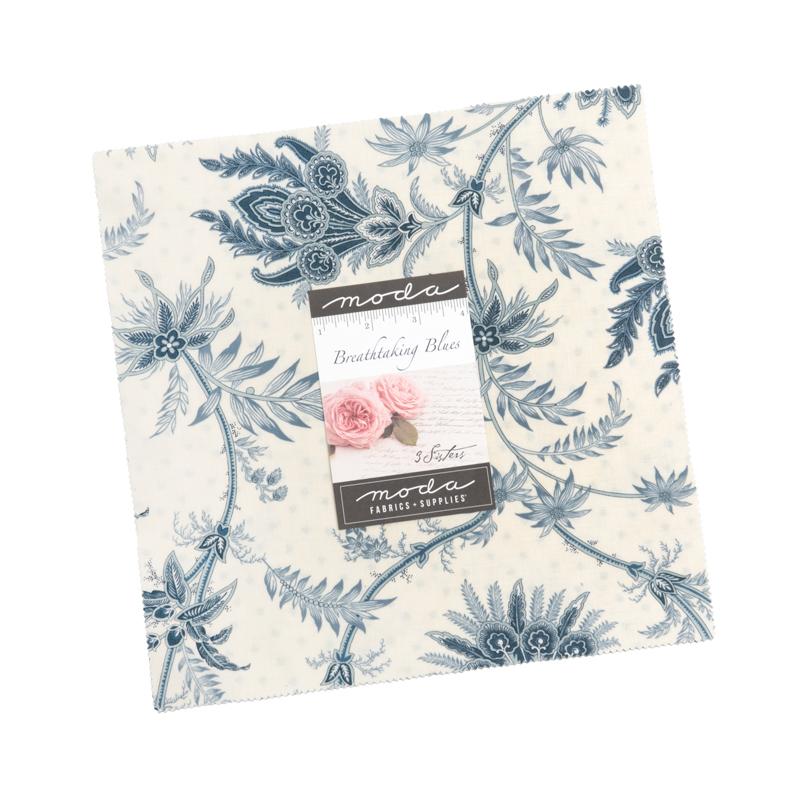 Breathtaking Blues 10" Squares Layer Cake 42 pcs 3 Sisters Moda Cotton Fabric MD-44400LC