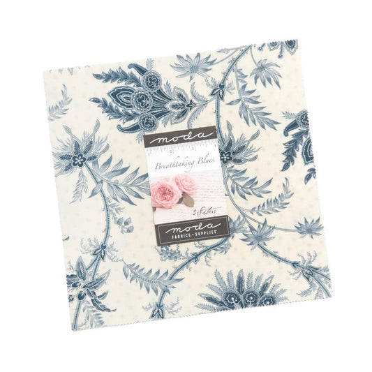 Breathtaking Blues 10" Squares Layer Cake 42 pcs 3 Sisters Moda Cotton Fabric MD-44400LC