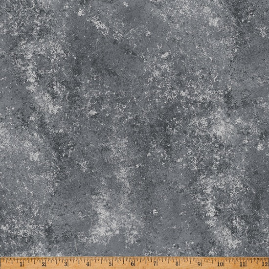 Brilliance Texture Grainy Silver Metallic Hoffman Cotton Fabric