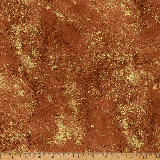 Brilliance Texture Rubyst Gold Metallic Hoffman Cotton Fabric