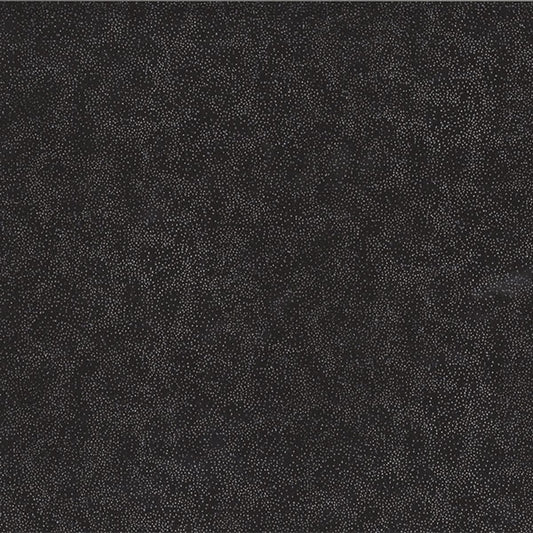 Brilliant Blender Tiny Dots Onyx Black Silver Metallic Hoffman Cotton Fabric