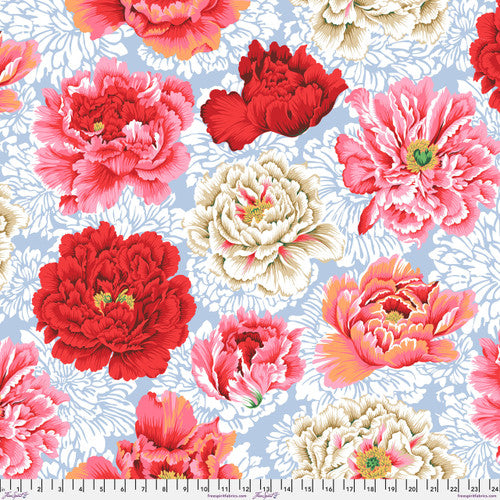 Brocade Peony Natural 108" Wide Back Philip Jacobs Kaffe Quilt Backs Kaffe Fassett Collective Free Spirit Cotton Fabric