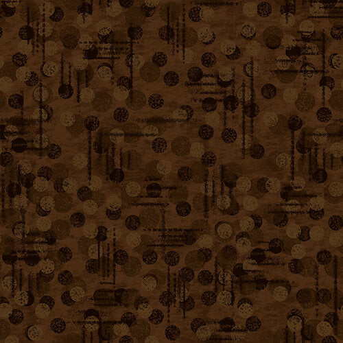 Brown Tonal Texture Blender Jot Dot Blank Quilting Cotton Fabric