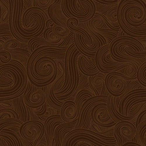 Just Color! Brown Swirl Studio E Cotton Fabric