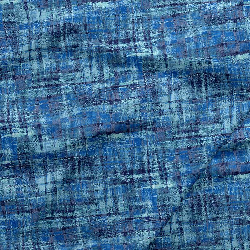 Brushstrokes Tonal Blue Paintbrush Studios Cotton Fabric