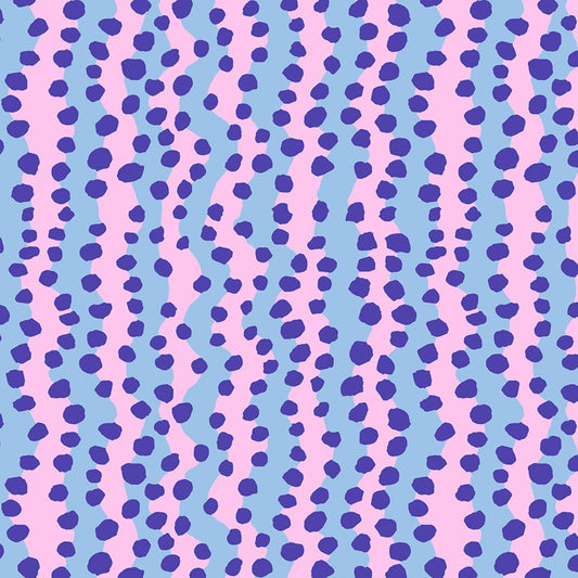 Bubble Stripe Purple and Pink Brandon Mably August 2022 Kaffe Fassett Collective Free Spirit Cotton Fabric