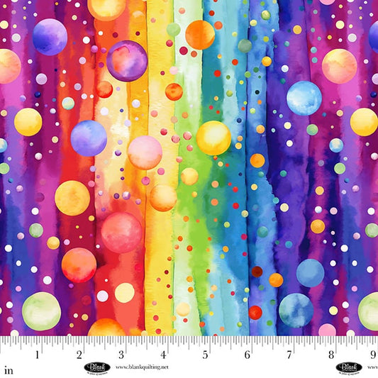 Bubble Pops 108'' Wide back Multi Tango Twist Design Blank Quilting Cotton Fabric BQ-4418-35