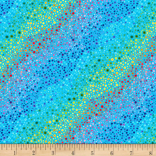 Bubble Up Essential Basics Blue Wilmington Prints Cotton Fabric