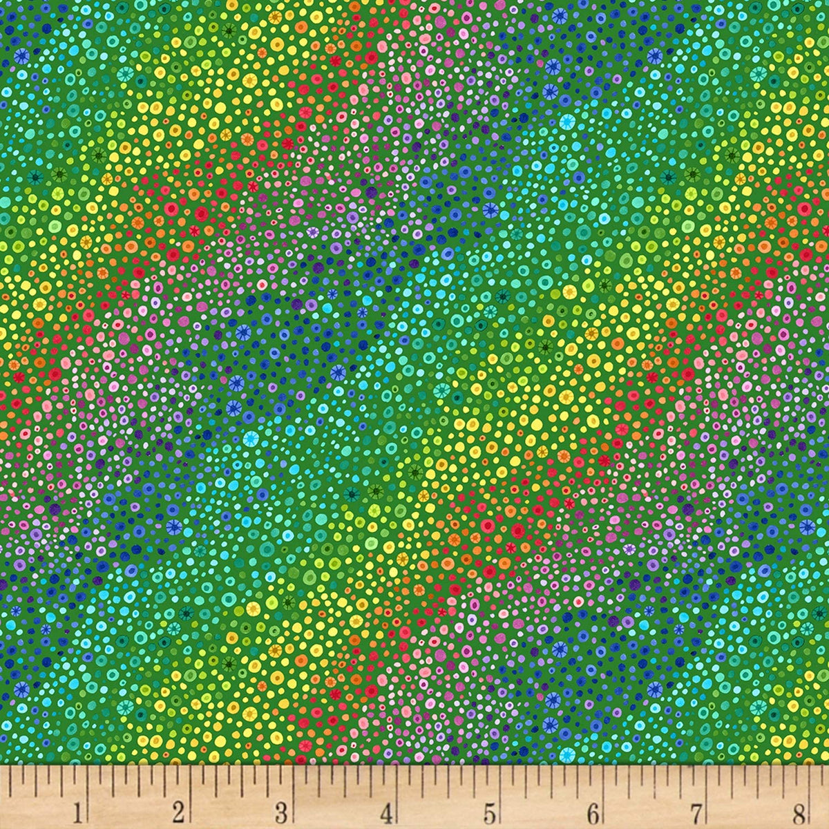 Bubble Up Essential Basics Green Multi Wilmington Prints Cotton Fabric | US Fabric Shop