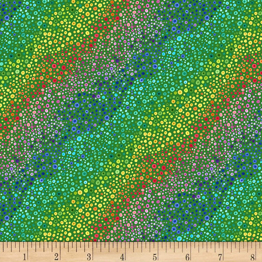 Bubble Up Essential Basics Green Multi Wilmington Prints Cotton Fabric