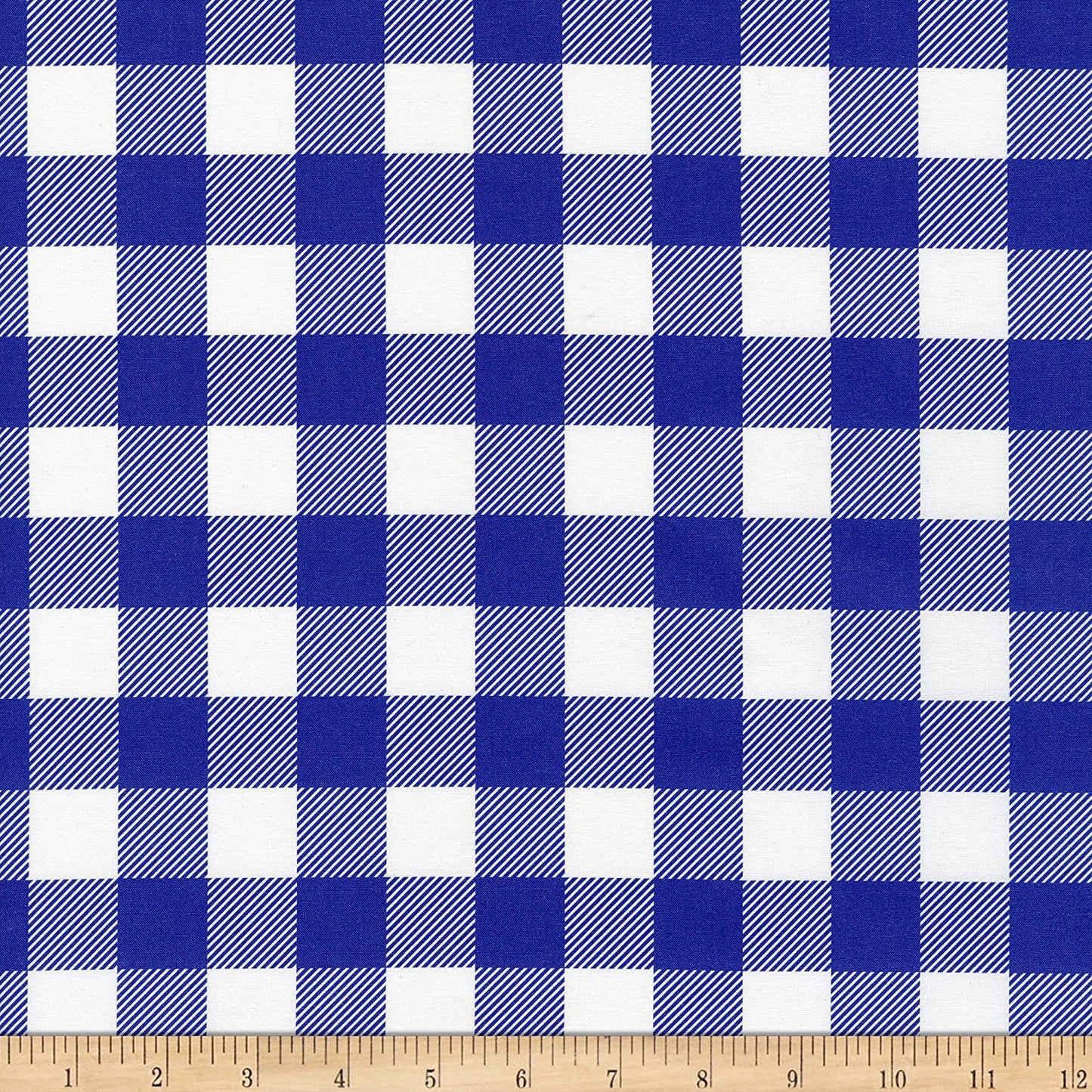 Buffalo Check Blue Paintbrush Studios Cotton Fabric