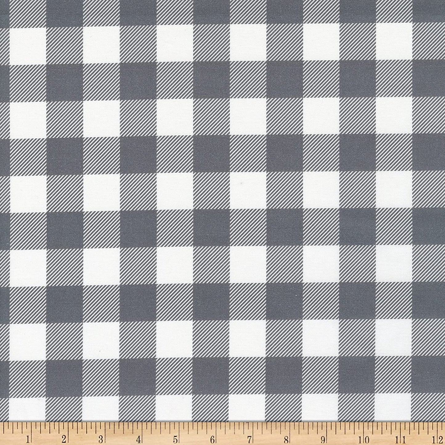 Buffalo Check Grey Buffalo Grey Paintbrush Studios Cotton Fabric