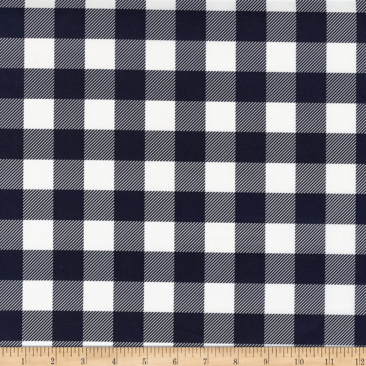 Buffalo Check Navy Buffalo Navy Blue Paintbrush Studios Cotton Fabric