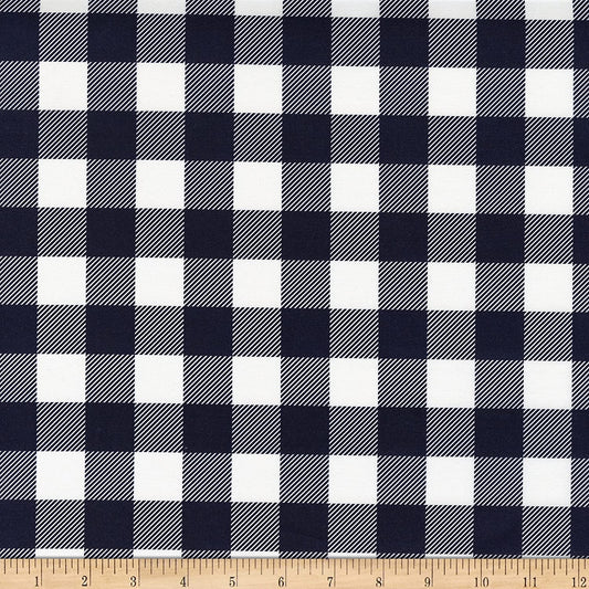 Buffalo Check Navy Buffalo Navy Blue Paintbrush Studios Cotton Fabric