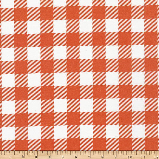 Buffalo Check Orange Paintbrush Studios Cotton Fabric