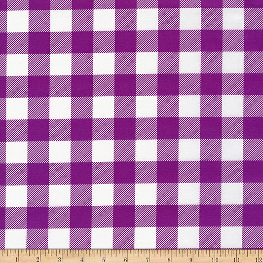 Buffalo Check Purple Paintbrush Studios Cotton Fabric