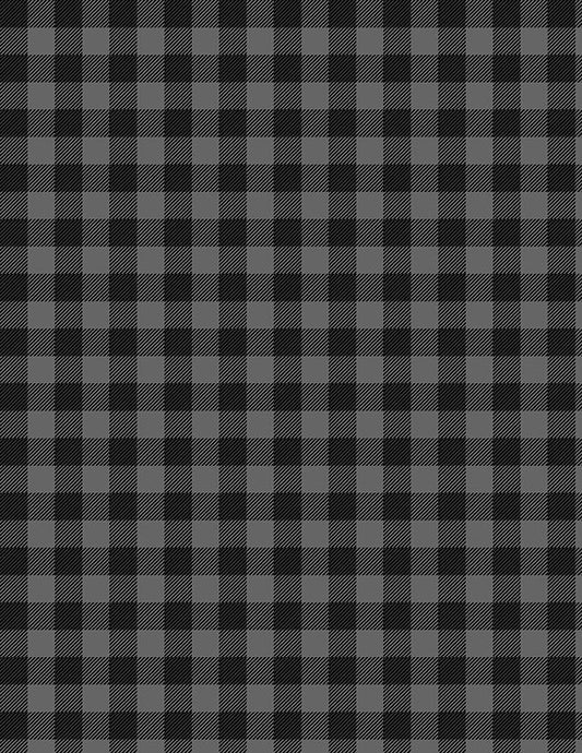 Buffalo Check Black Wilmington Prints Cotton Fabric