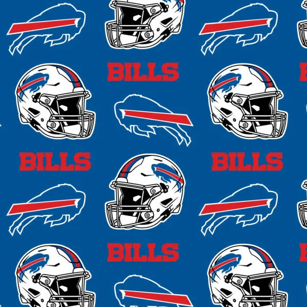 Buffalo Bills NFL Football Logo Fabric Traditions Polyester Fleece Fabric NFL-6376-D