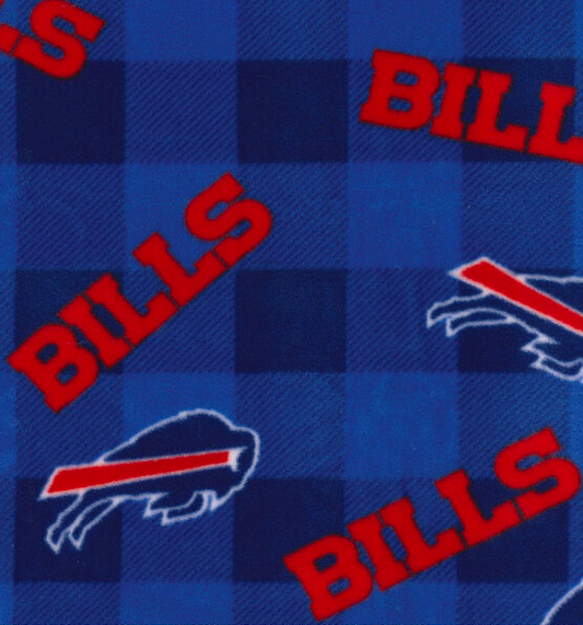 Buffalo Bills NFL Football Plaid Fabric Traditions Polyester FLEECE Fabric NFL-70153-D